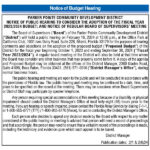 Notice of Budget Hearing, Miami Today Legals