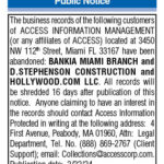 Public Notice, Miami Today Legals