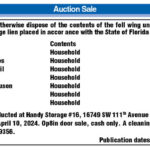 Auction Sale, Miami Today Legals