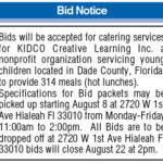 Bid Notice, Miami Today Legals