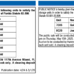 Auction Sale, Miami Today Legals