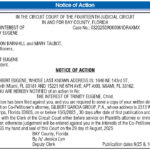 Notice of Action, Miami Today Legals