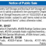 Notice of Public Sale, Miami Today Legals