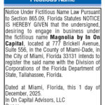 Fictitious Name, Miami Today News