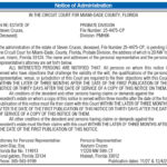 Notice of Administration, Miami Today Legals