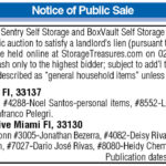 Notice of Public Sale, Miami Today Legals