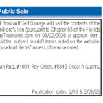 Notice of Public Sale, Miami Today Legal