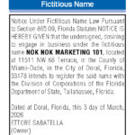 Fictitious Name, Miami Today Legals