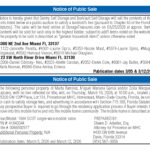 Notice of Public Sale, Miami Today Legals