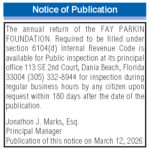 Notice of Publication, Miami Today Legals
