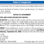 Notice of Assigment, Miami Today Legals